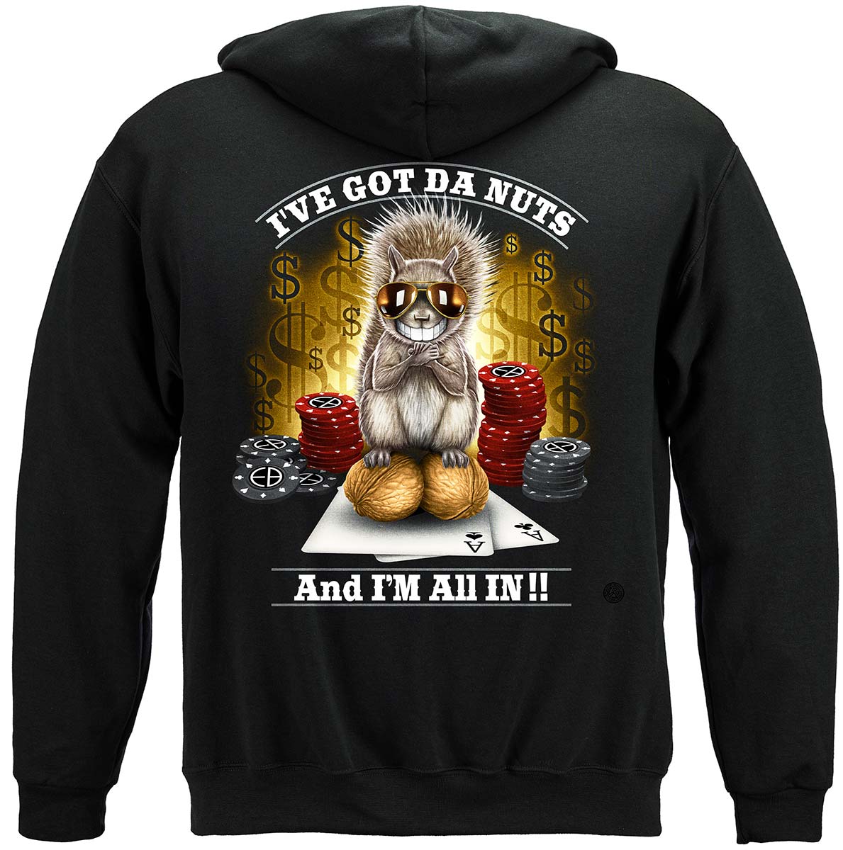 The Nutz Poker Hoodie - back view