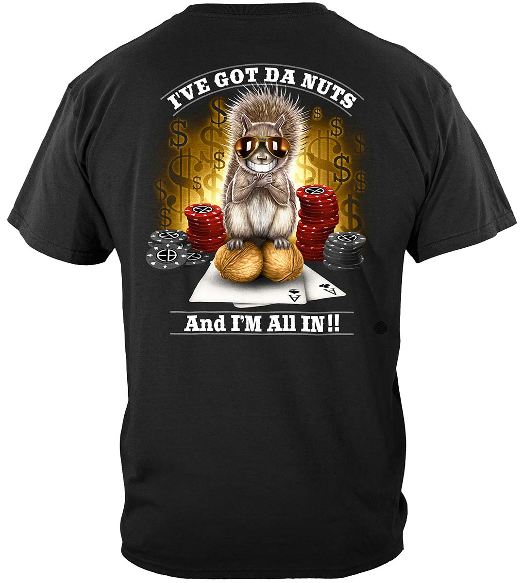 The Nutz Poker T-Shirt - back view