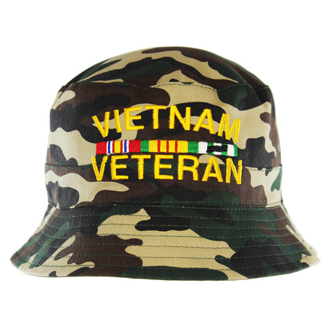 Vietnam Veteran Reversible Camo Bucket Hat