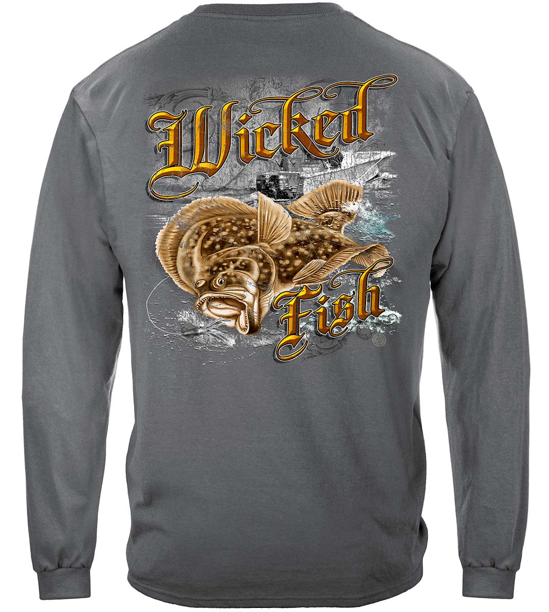 Wicked Fish Fluke Classic Long Sleeve Shirt - back view