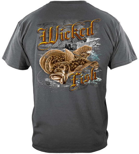 Wicked Fish Fluke Classic T-Shirt - back view