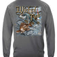 Wicked Fish On the Rocks Long Sleeve Shirt - back view