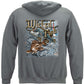 Wicked Fish On the Rocks Hoodie - back view