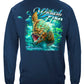 Wicked Fish Fighting Bucktail Fluke Lure Long Sleeve Shirt - back view