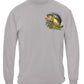 Wicked Fish Largemouth Bass Popper Jumping Frog Long Sleeve Shirt - front view