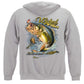 Wicked Fish Largemouth Bass Popper Jumping Frog Hoodie - back view
