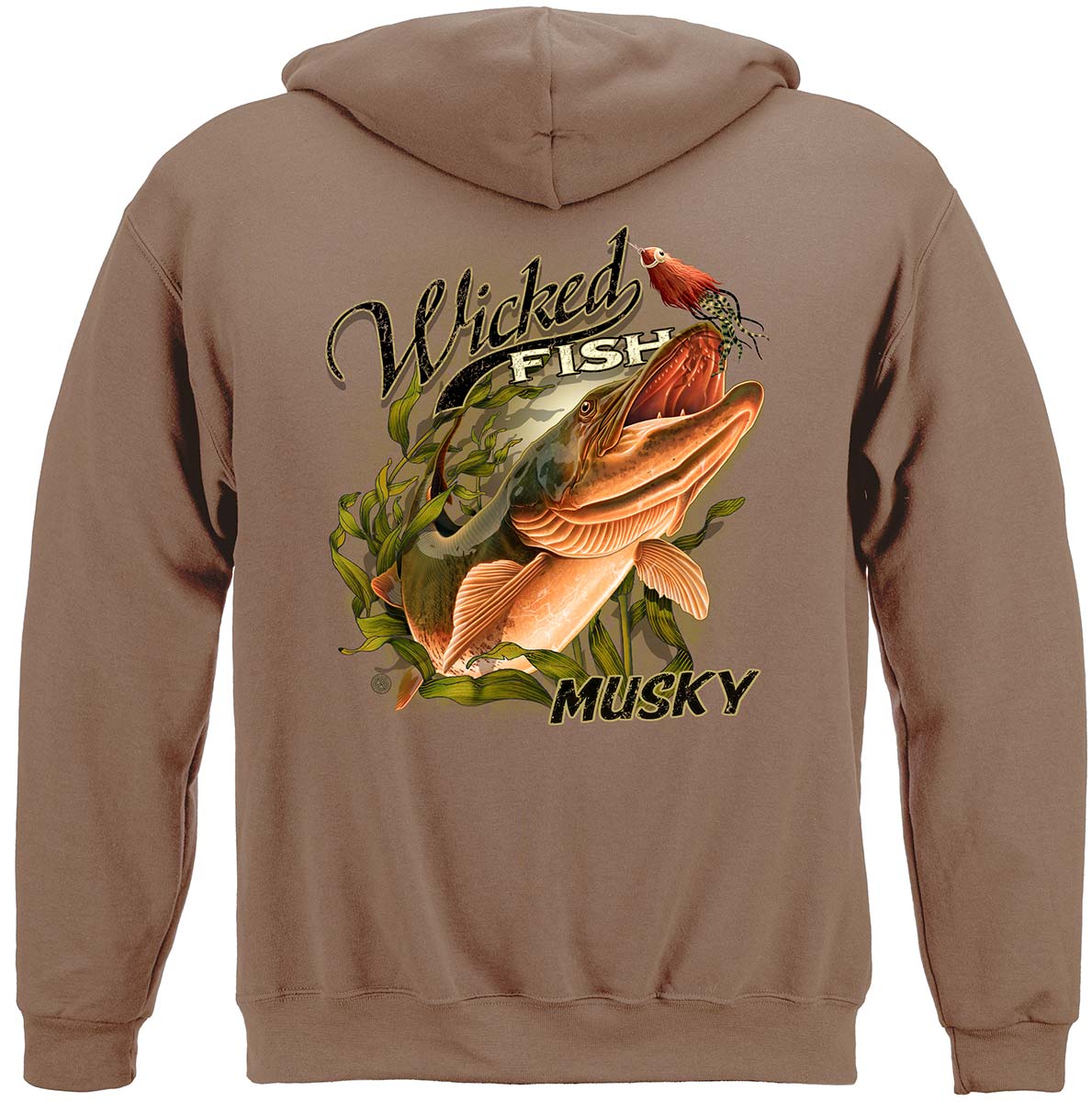 Wicked Fish Muskie Hoodie - back view