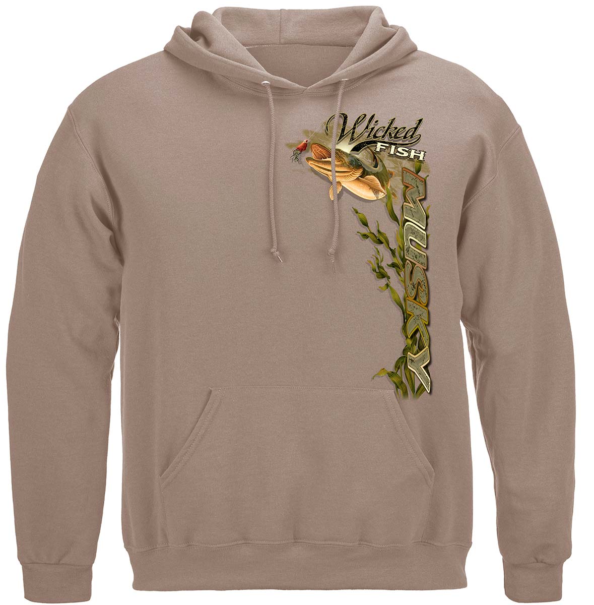 Wicked Fish Muskie Hoodie - front view