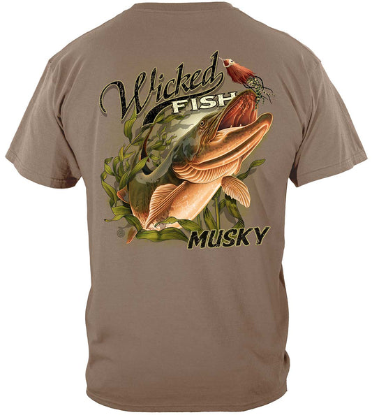 Wicked Fish Muskie T-Shirt - back view