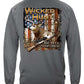 Wicked Hunt Deer Buck Stops Here Long Sleeve Shirt - back view