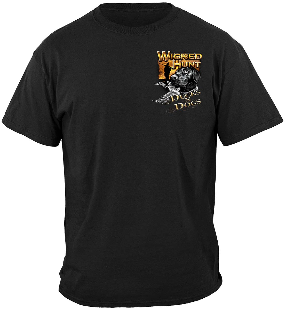 Wicked Hunt Ducks and Dogs T-Shirt - front view