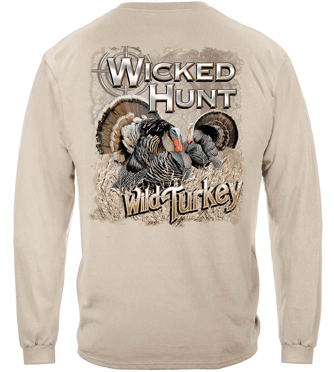 Wicked Hunt Turkey Long Sleeve Shirt - back view