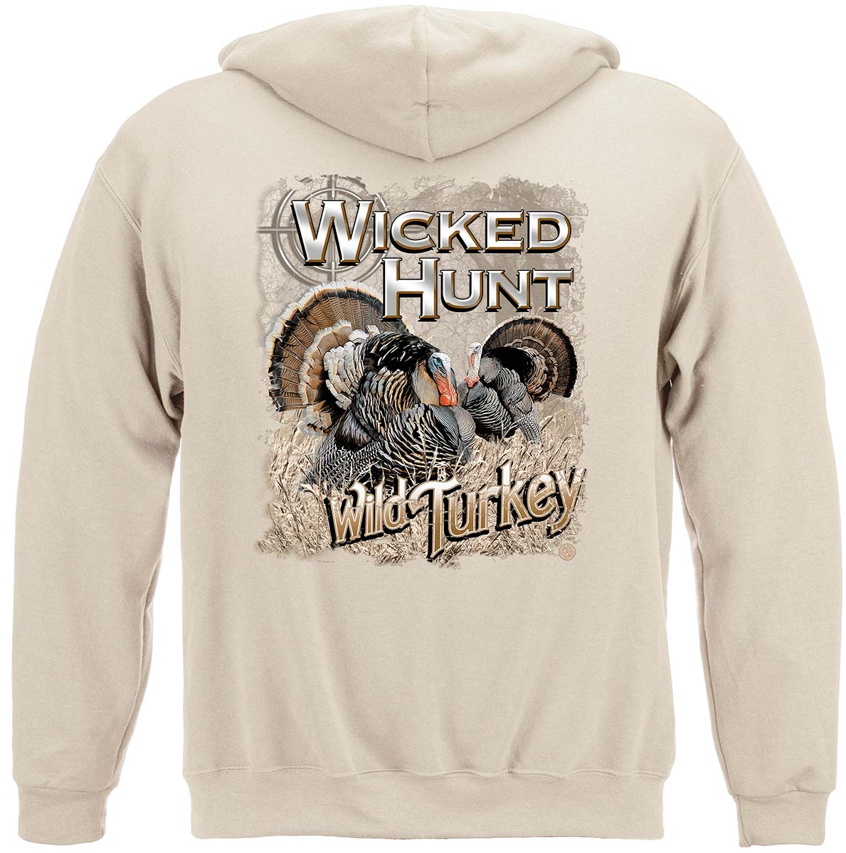 Wicked Hunt Turkey Hoodie - back view