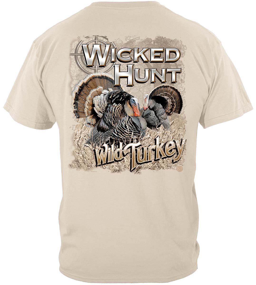 Wicked Hunt Turkey T-Shirt - back view