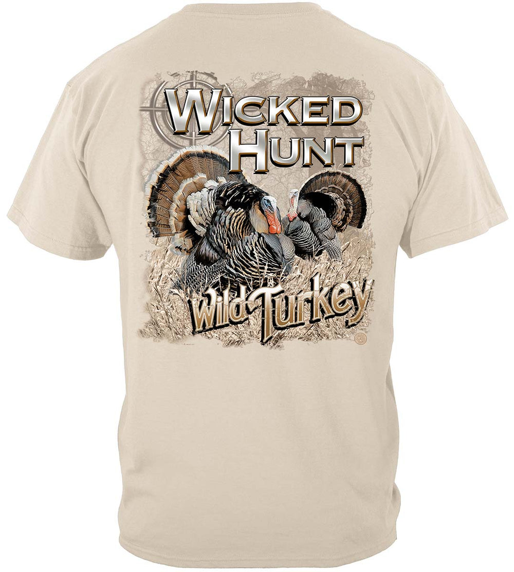 Wicked Hunt Turkey T-Shirt - back view