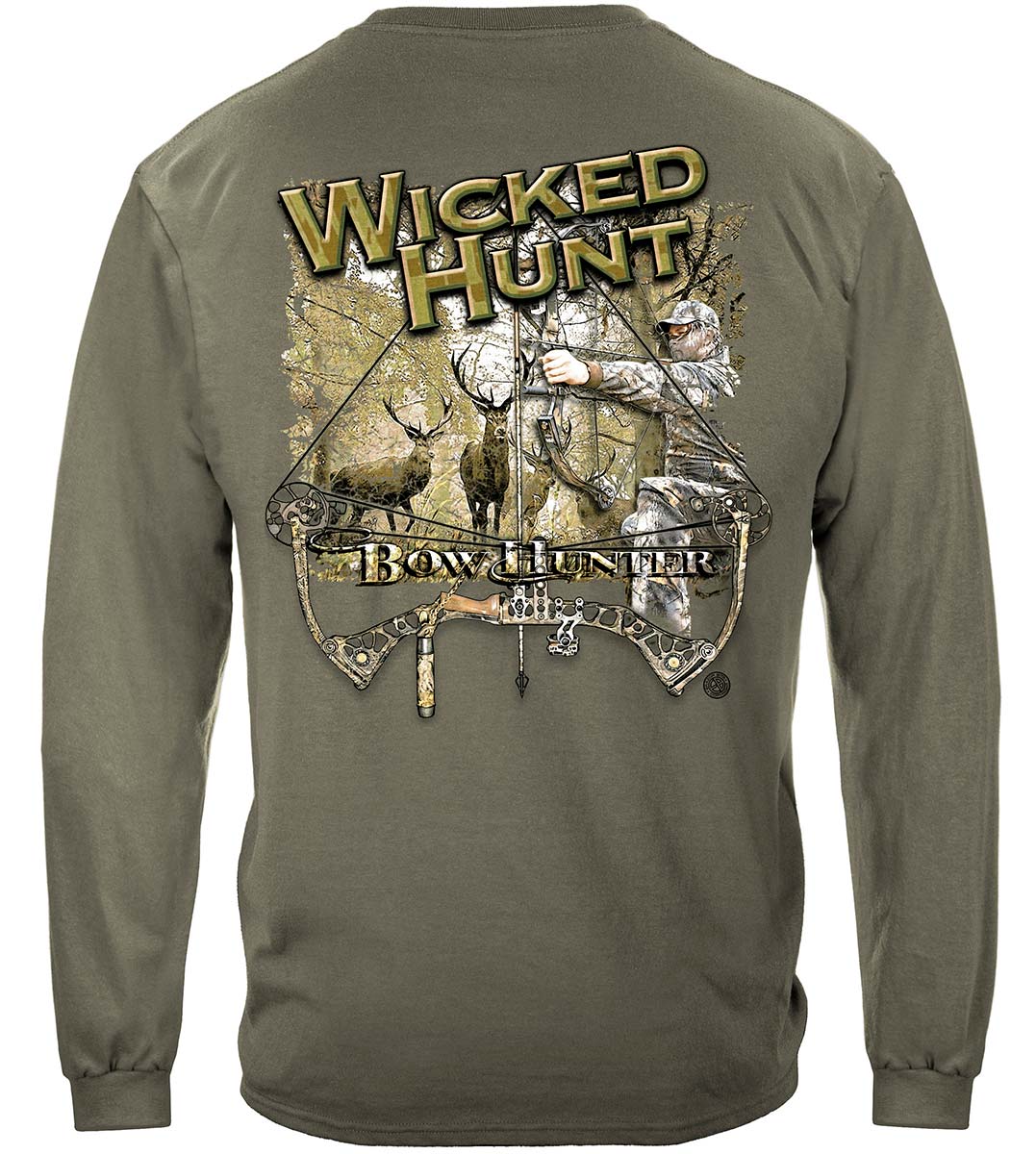Wicked Hunt Bow Hunting Long Sleeve Shirt - back view