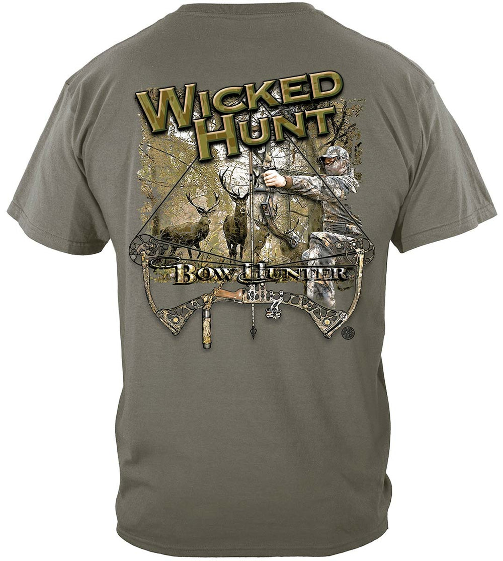 Wicked Hunt Bow Hunting T-Shirt - back view