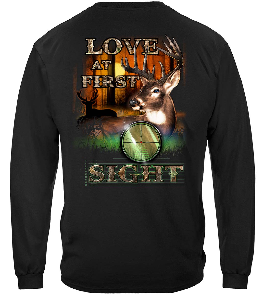 Deer Hunting Love at First Sight Long Sleeve Shirt - back view