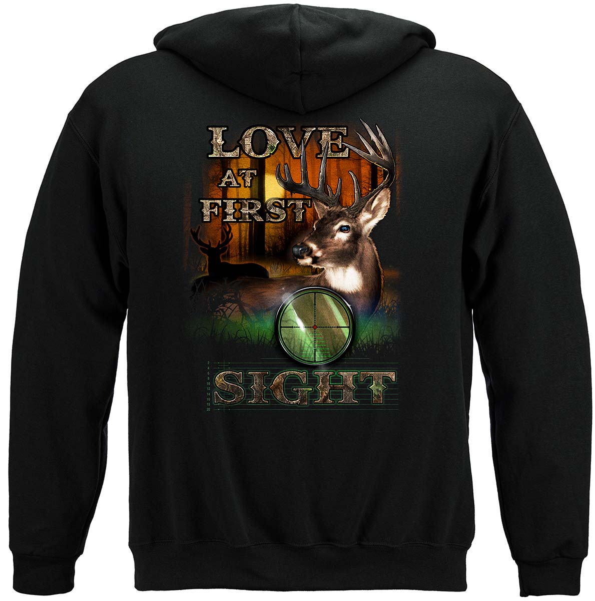 Deer Hunting Love at First Sight Hoodie - back view