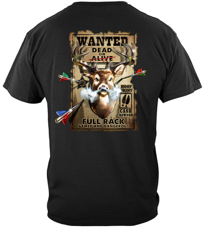 Hunting Wanted Dead or Alive Full Rack T-Shirt - back view