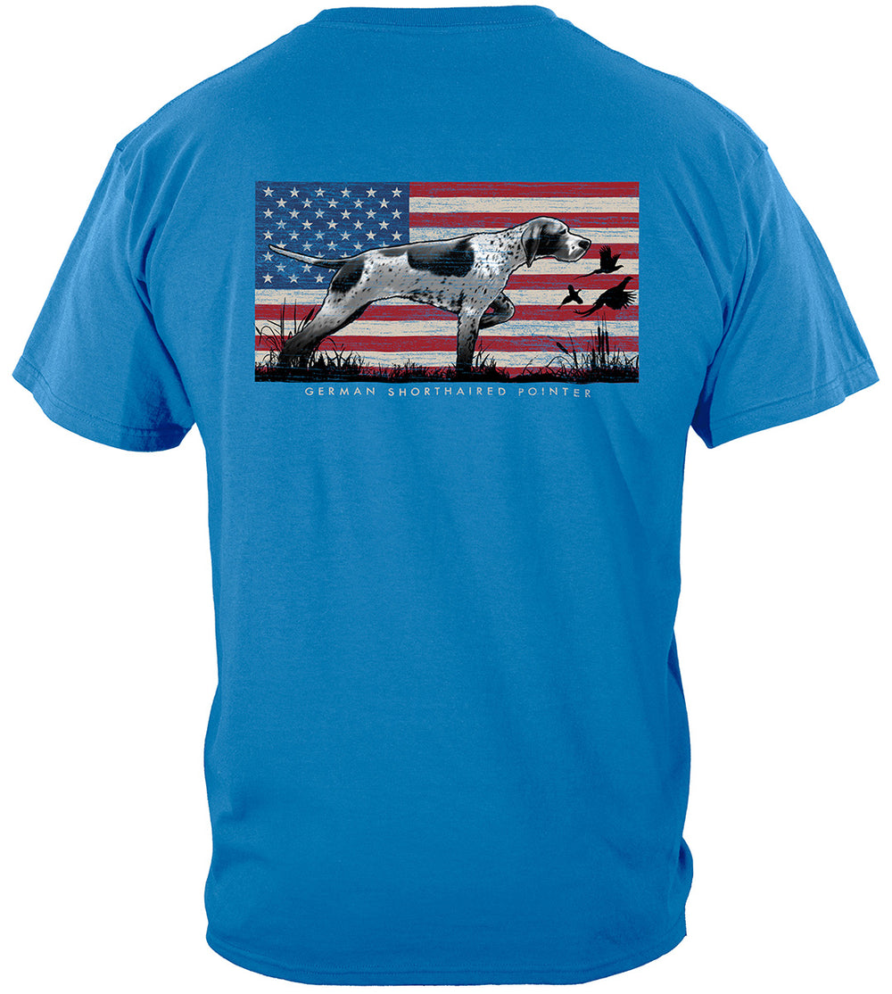 Bird Hunting Dog German Shorthaired Pointer T-Shirt - back view