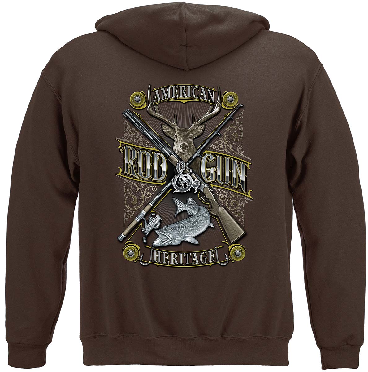 Hunting Rod and Gun American Heritage Hoodie - back view