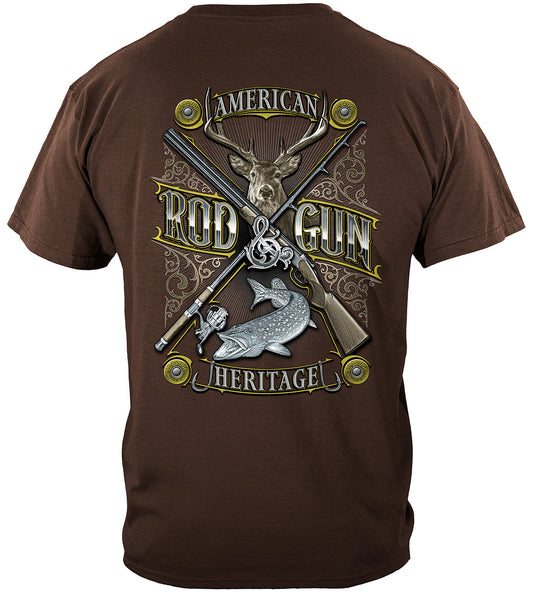 Hunting Rod and Gun American Heritage T-Shirt - back view