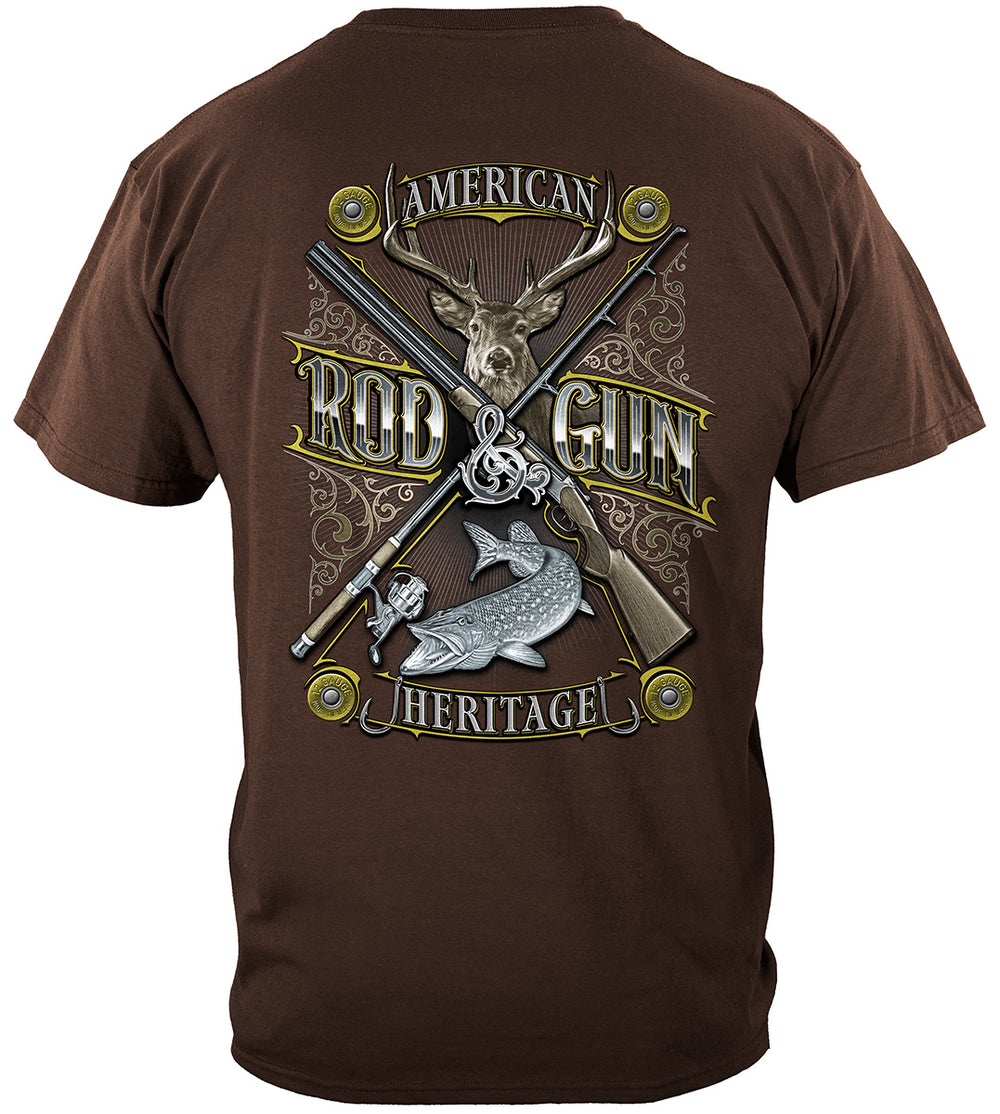Hunting Rod and Gun American Heritage T-Shirt - back view