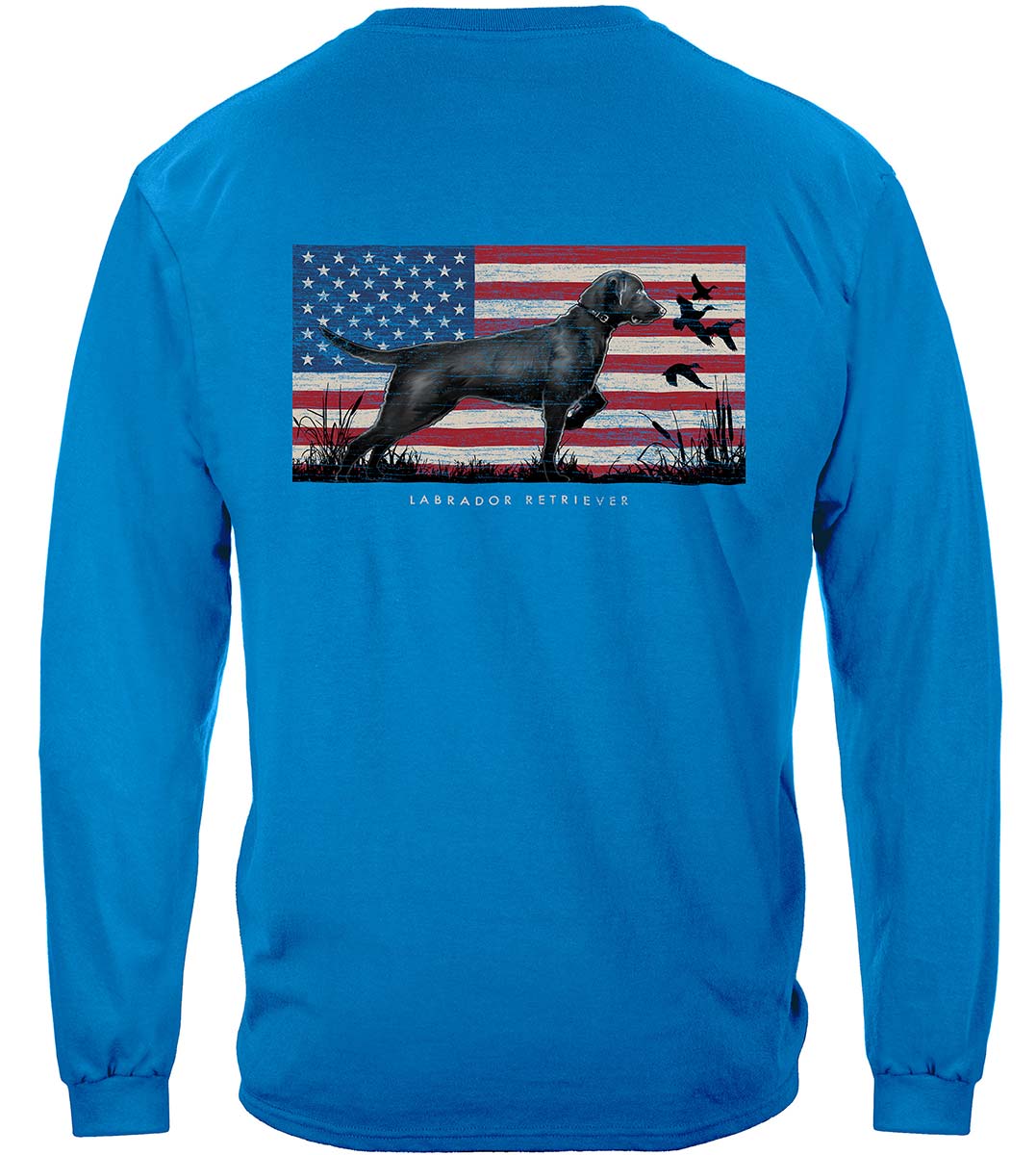Bird Hunting Dog Labrador Retriever Long Sleeve Shirt - back view