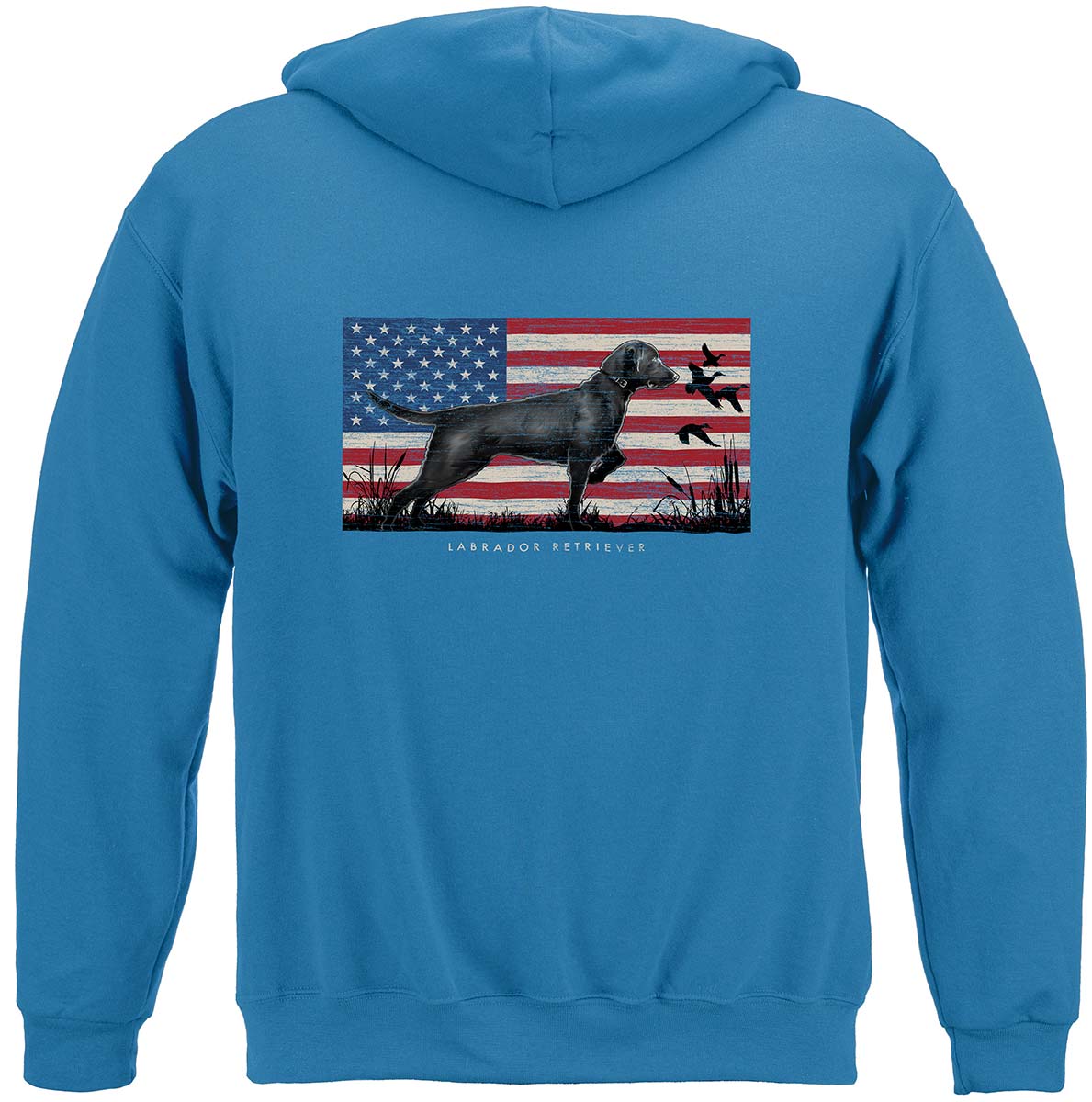 Bird Hunting Dog Labrador Retriever Hoodie - back view