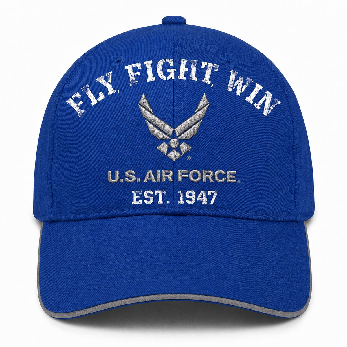 U.S. Air Force Fly Fight Win Est. 1947 Embroidered Cap - Royal Blue