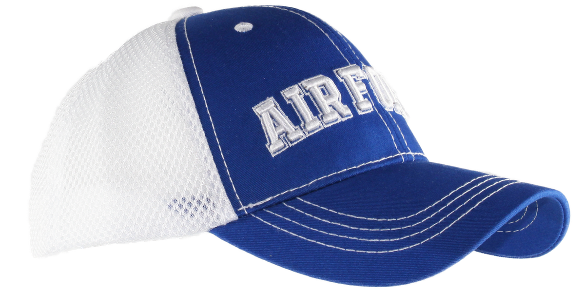United States Air Force Blue on White Mesh Cap – view 2