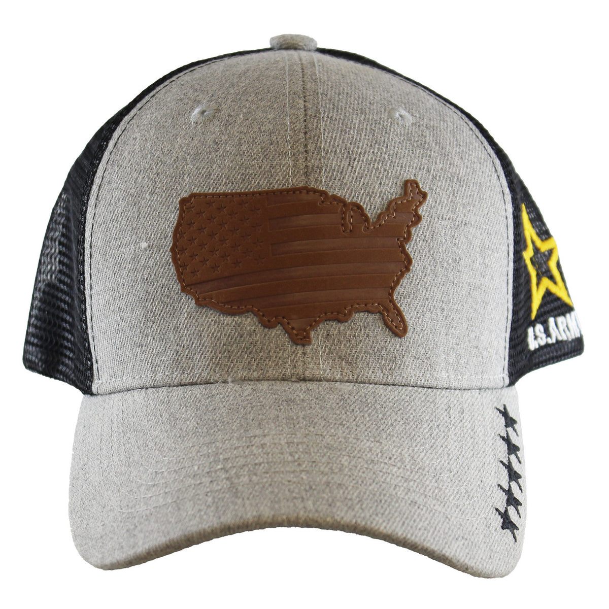 U.S. Army Gray Map Cap with Adjustable Mesh Back – view 2