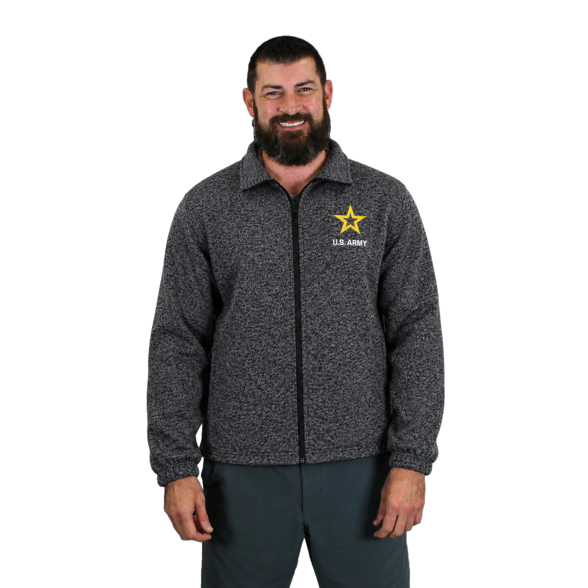 U.S. Army Herringbone Tweed Fleece 1/4-Zip Jacket – view 3