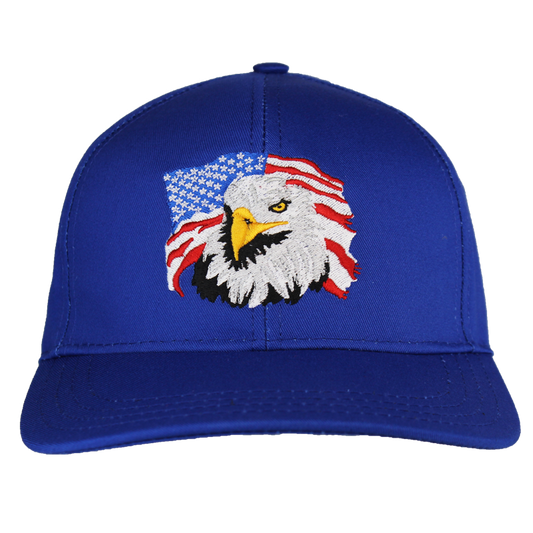 Embroidered Eagle and U.S. Flag Baseball Cap – view 1