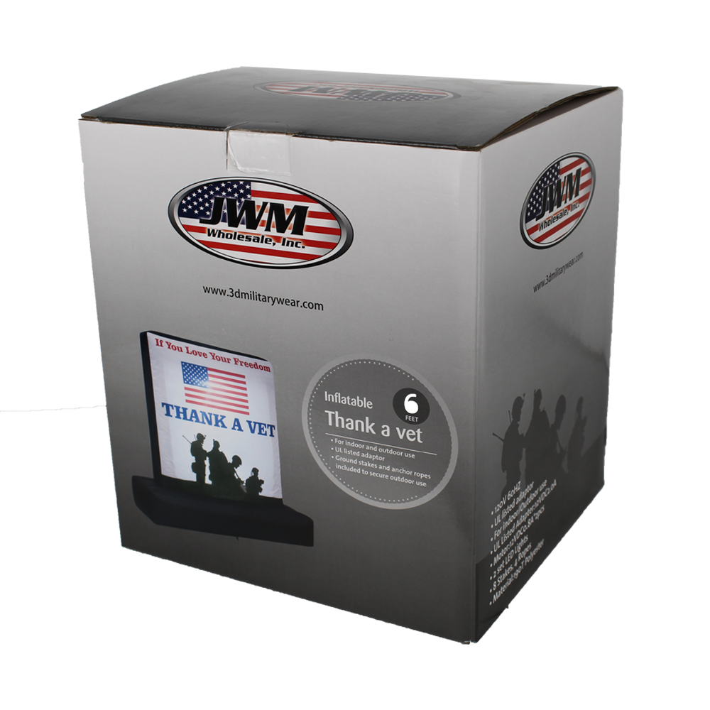 Thank A Vet 6-Foot Patriotic Yard Inflatable – view 3