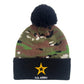 U.S. Army Camouflage Knit Beanie with Pom – view 1