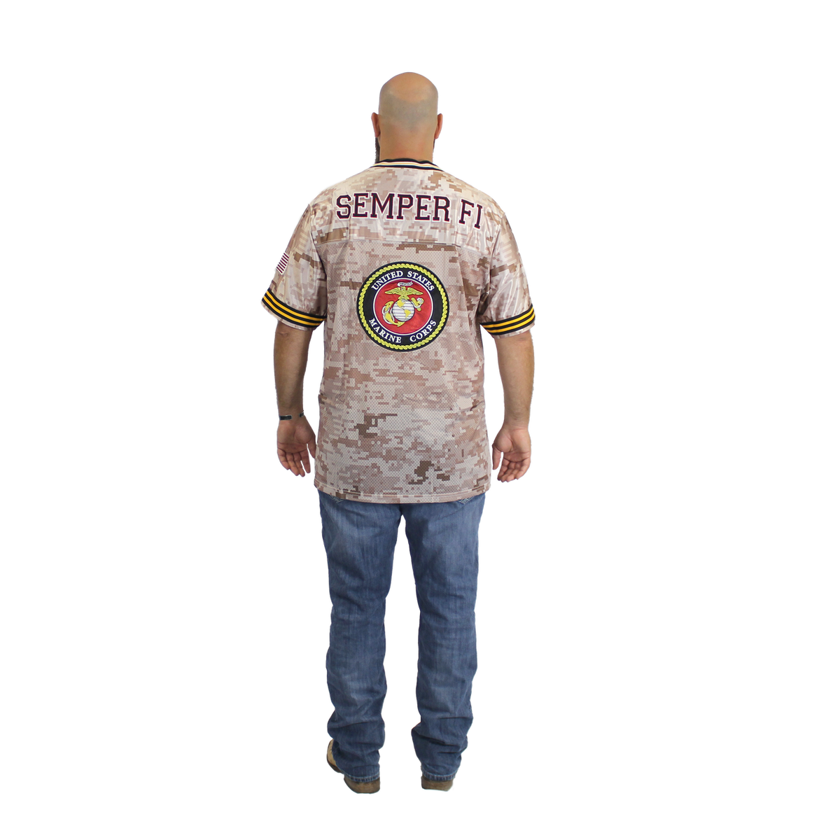 U.S. Marines Digital Camo Embroidered Football Jersey – view 6
