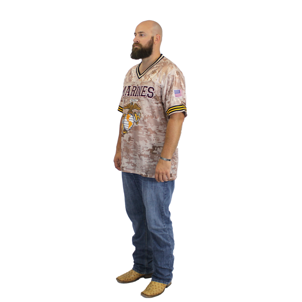 U.S. Marines Digital Camo Embroidered Football Jersey – view 4
