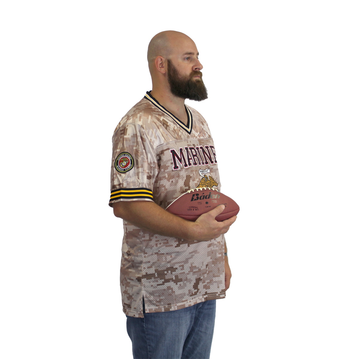 U.S. Marines Digital Camo Embroidered Football Jersey – view 5
