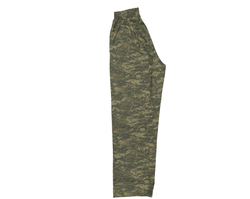 Digital Camo Unisex Scrub Pants with Side Pockets – view 2