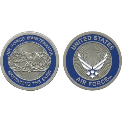 U.S. Air Force Maintenance Challenge Coin – front and reverse