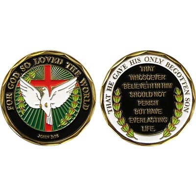 John 3:16 Challenge Coin – front and reverse