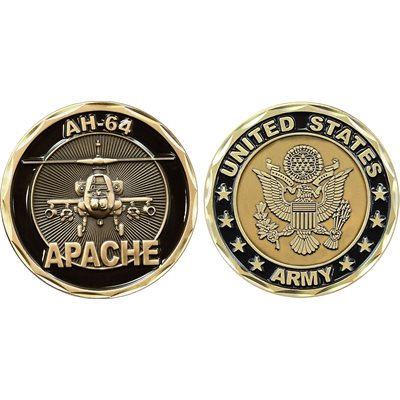 U.S. Army AH-64 Apache Challenge Coin – front and reverse