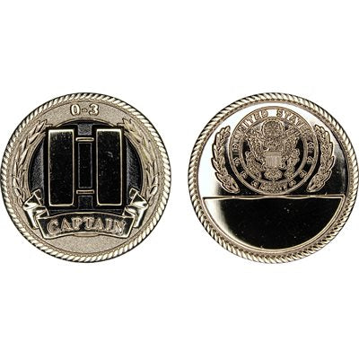 U.S. Army Captain O-3 Challenge Coin – front and reverse