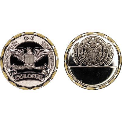 U.S. Army Colonel O-6 Challenge Coin – front and reverse