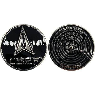 U.S. Space Force Semper Supra Challenge Coin – front and reverse