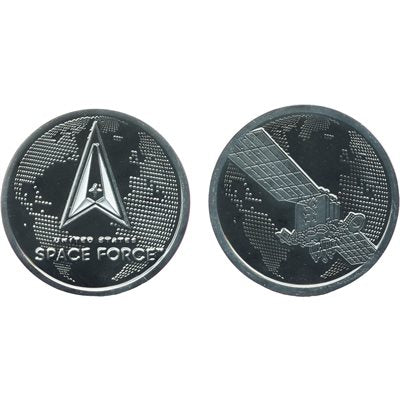 U.S. Space Force Satellite Challenge Coin – front and reverse