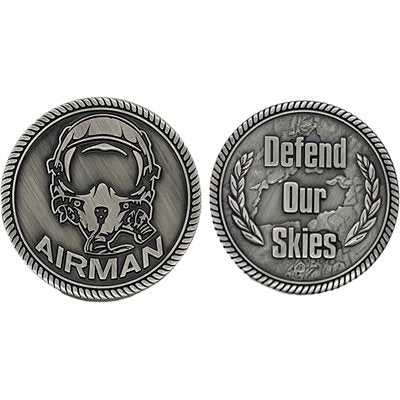 Airman Defend Our Skies Challenge Coin – front and reverse
