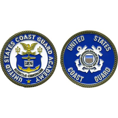 U.S. Coast Guard Academy Challenge Coin – front and reverse